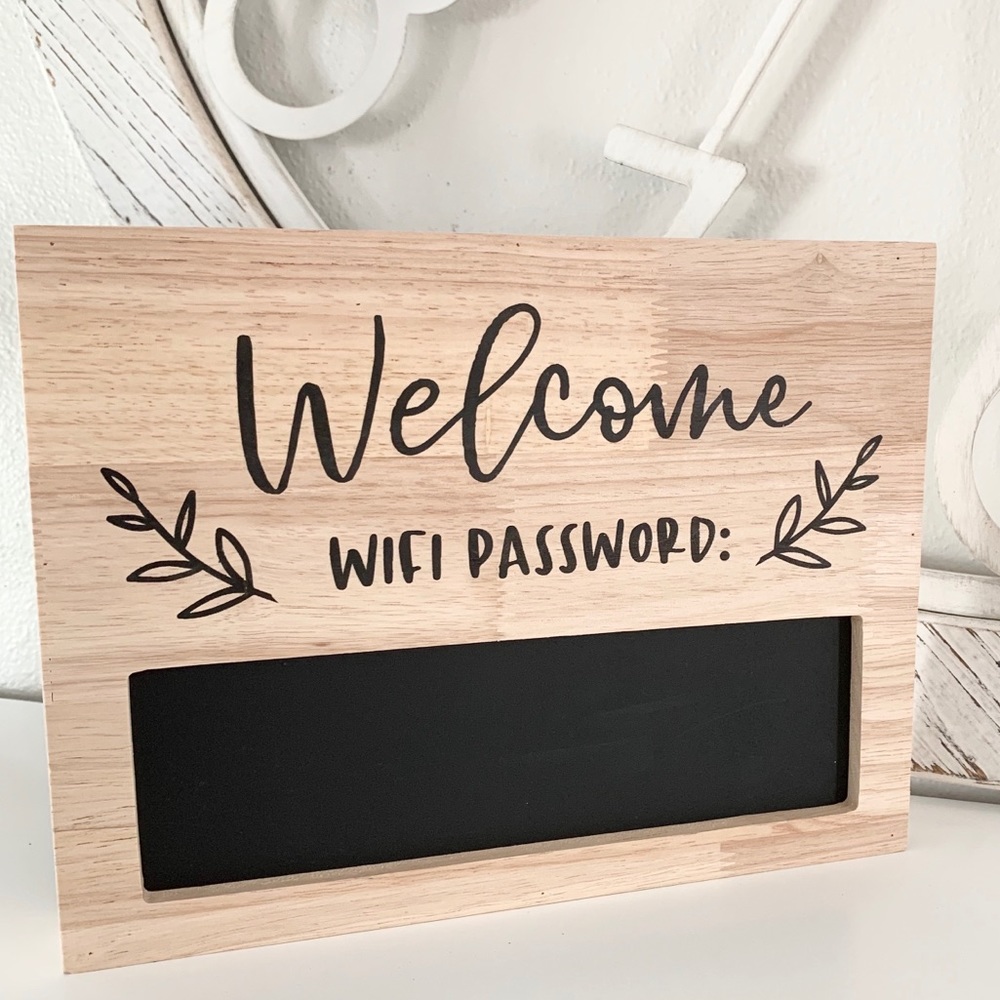 Wooden Chalkboard Welcome Sign